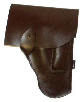  Кобура подарочная для пистолета Макарова (ПМ) «штатная» из натуральной кожи поясная большая коричневая Ижевск